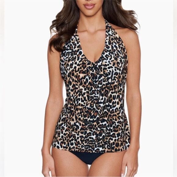 Magicsuit Leopard Sophie Tankini Top Size 8 - Picture 1 of 10